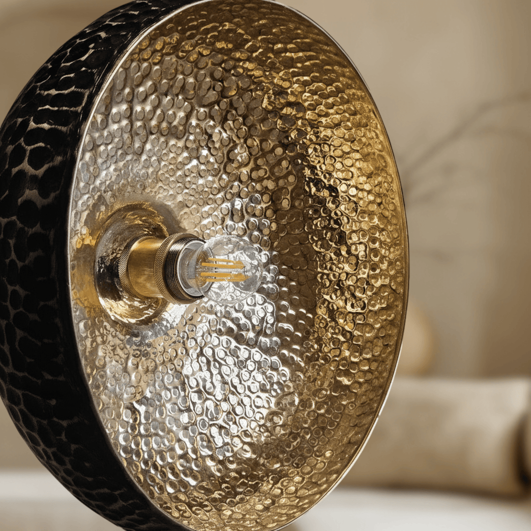 Handcrafted Hammered Brass Pendant Light – Dome Ceiling Fixture for Kitchen & Dining Spaces